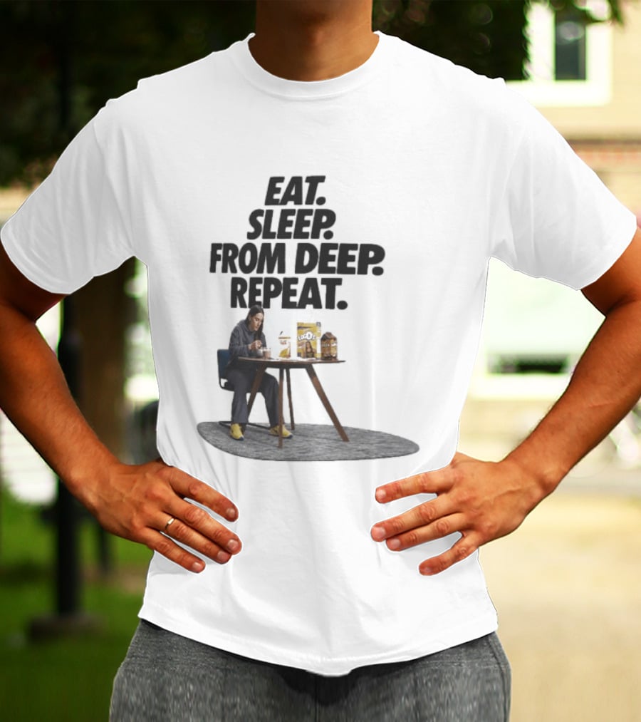 Caitlin Clark Eat Sleep From Deep Repeat Basketball Enthusiast Fun Cereal Moment T-Shirt