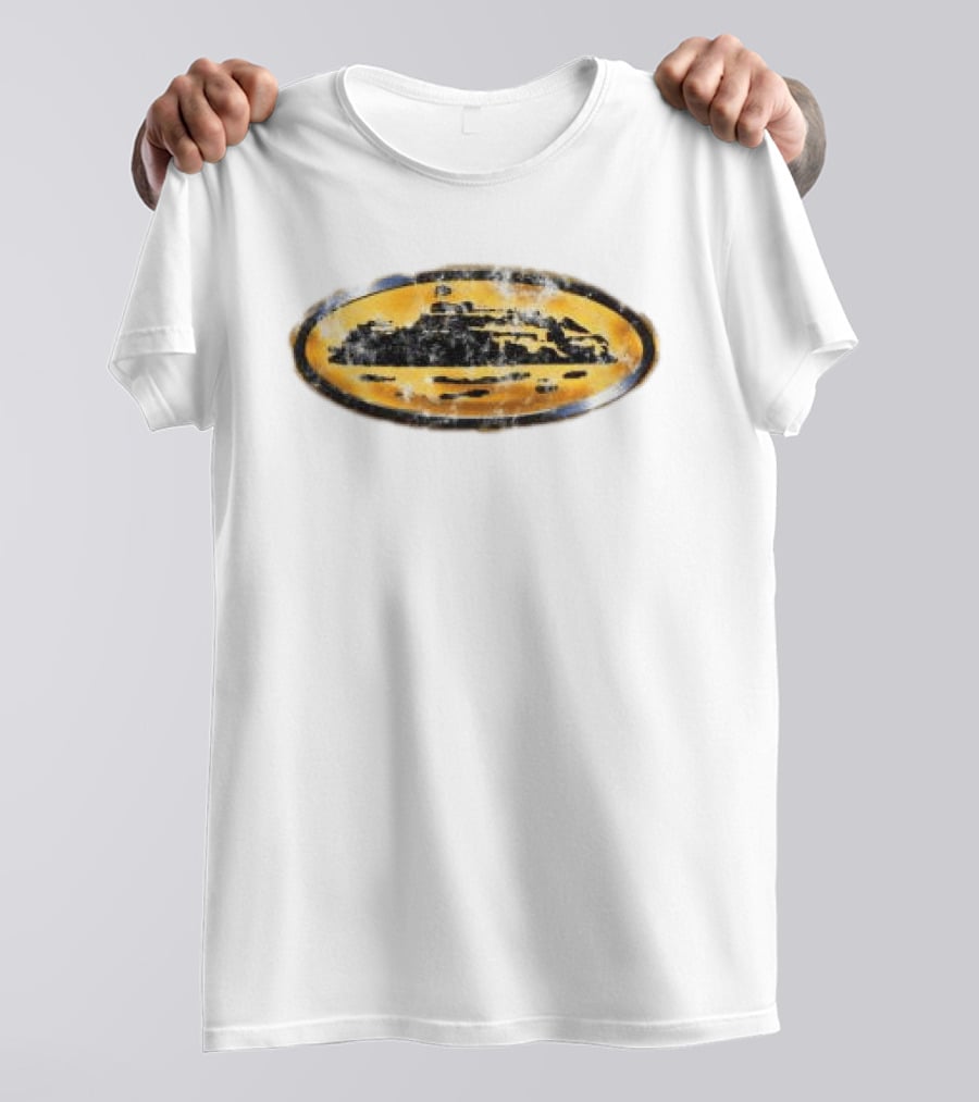 Corteiz Store Corroded Island Yellow Oval T-Shirt