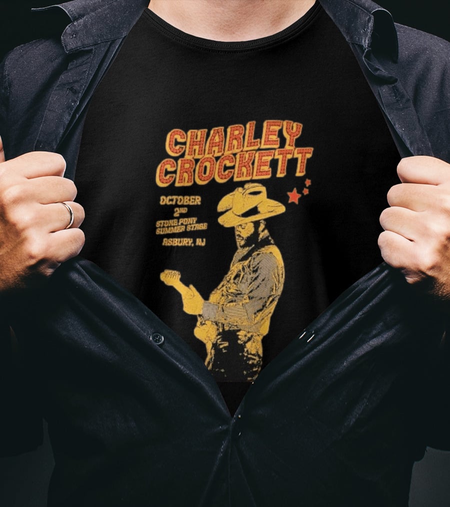 Charley Crockett October 2 Stone Pony Summer Stage Asbury Park NJ T-Shirt