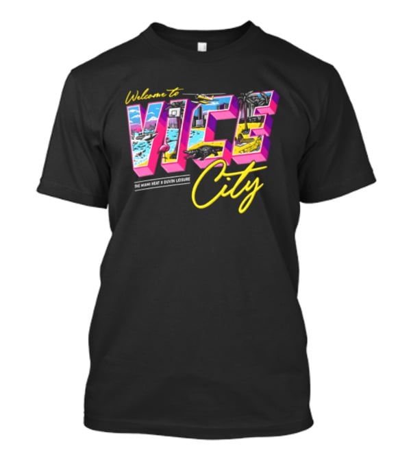 Welcome To Vice City Court Culture X Duvin Postcard T-Shirt