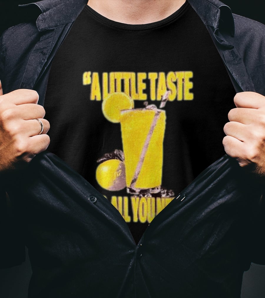 Louis Tomlinson Store Lemonade Black A Little Taste Is All You Need T-Shirt