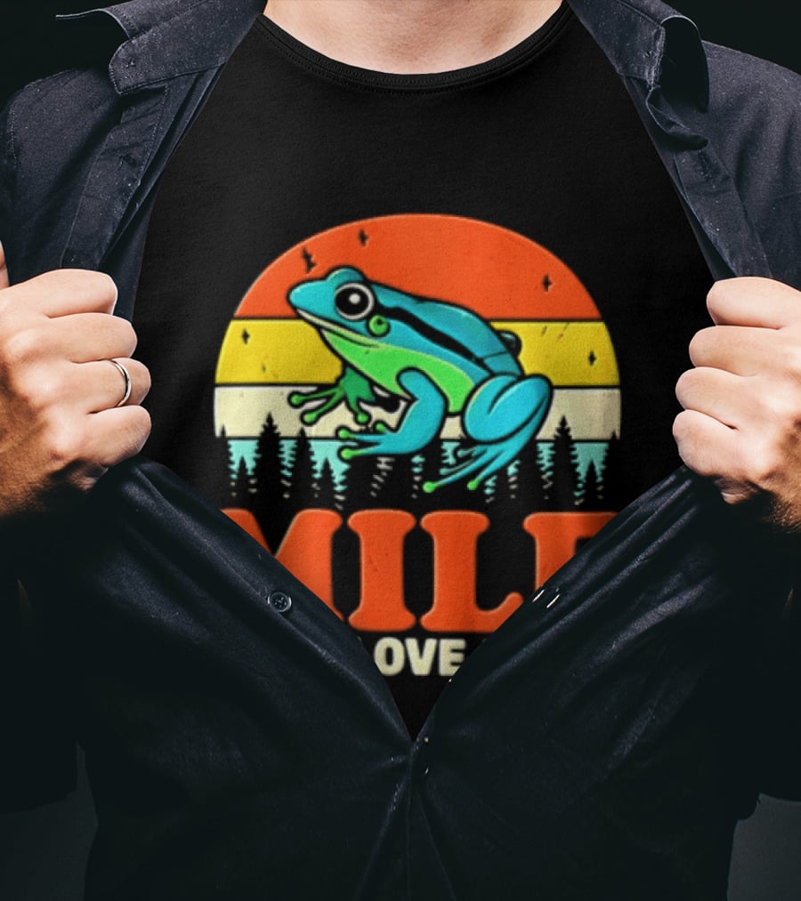 MILF Man I Love Frogs Colorful Frog Retro Nature T-Shirt
