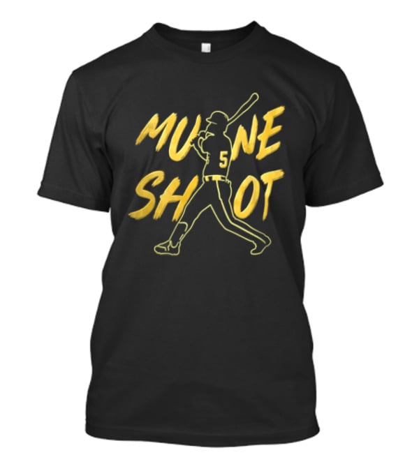 Mu Ne Shot 5 Baseball Player Swinging Bat T-Shirt
