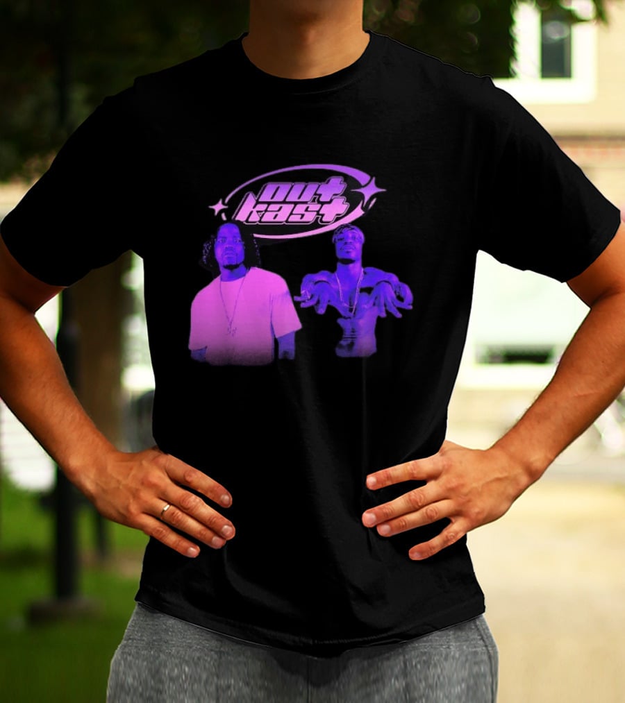 Outkast Big Boi André 3000 Purple Style Iconic Duo T-Shirt