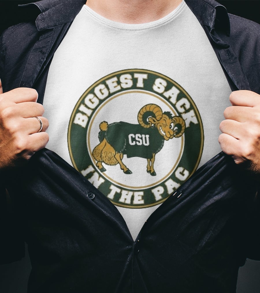 Colorado State Rams CSU Biggest Sack In The PAC Bold Ram T-Shirt