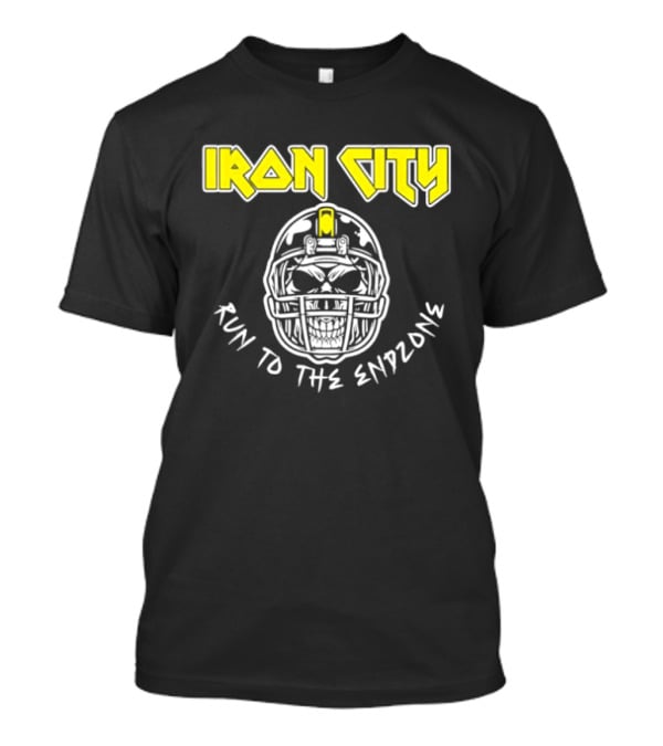 Iron City Run To The Endzone Skull Helmet T-Shirt