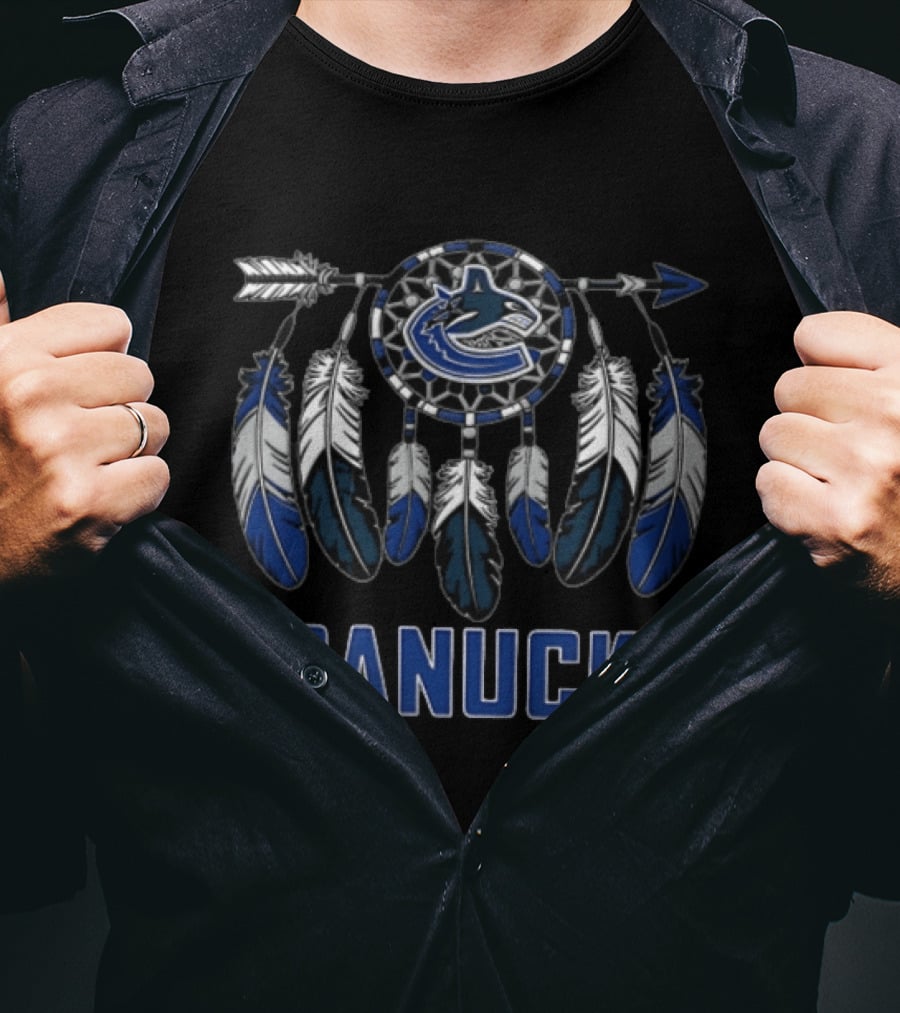 Vancouver Canucks NHL Dreamcatcher Feathers T-Shirt