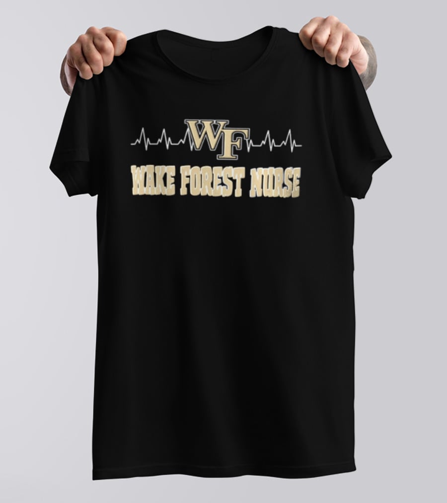WF Wake Forest Nurse Heartbeat T-Shirt