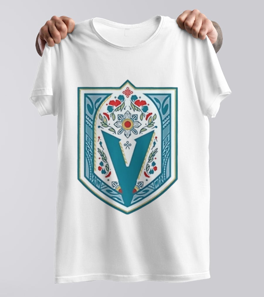 Vegas Golden Knights Floral Crest OneRealm V T-Shirt