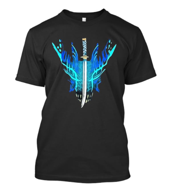 Devil May Cry 5 Vergil Yamato Sword Blue Flames T-Shirt