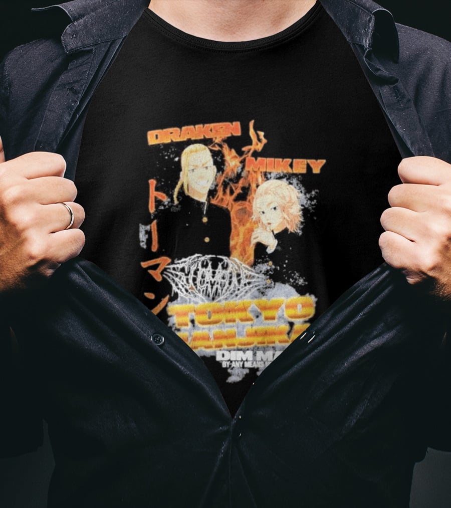 Draken Mikey Tokyo Manji Dim Mak By Any Means Necessary T-Shirt
