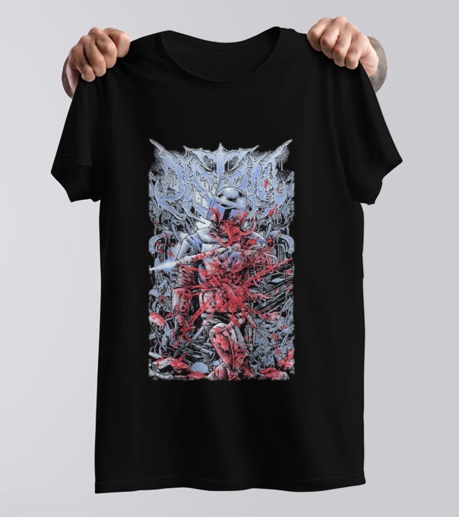 Distant Bounty Hunter Star Wars Metal T-Shirt