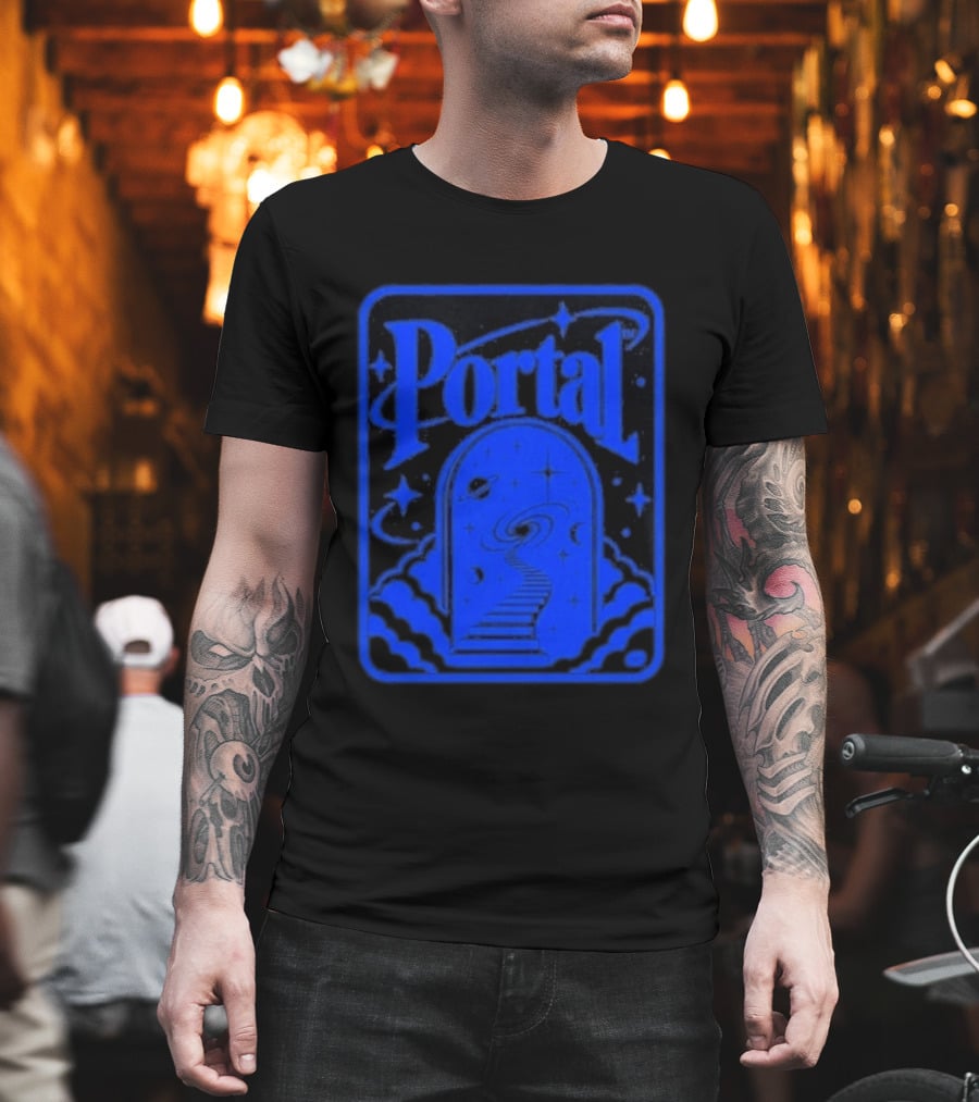 Synaptrix Labs Limited Edition Portal Cosmic Stairway Stars And Planets T-Shirt