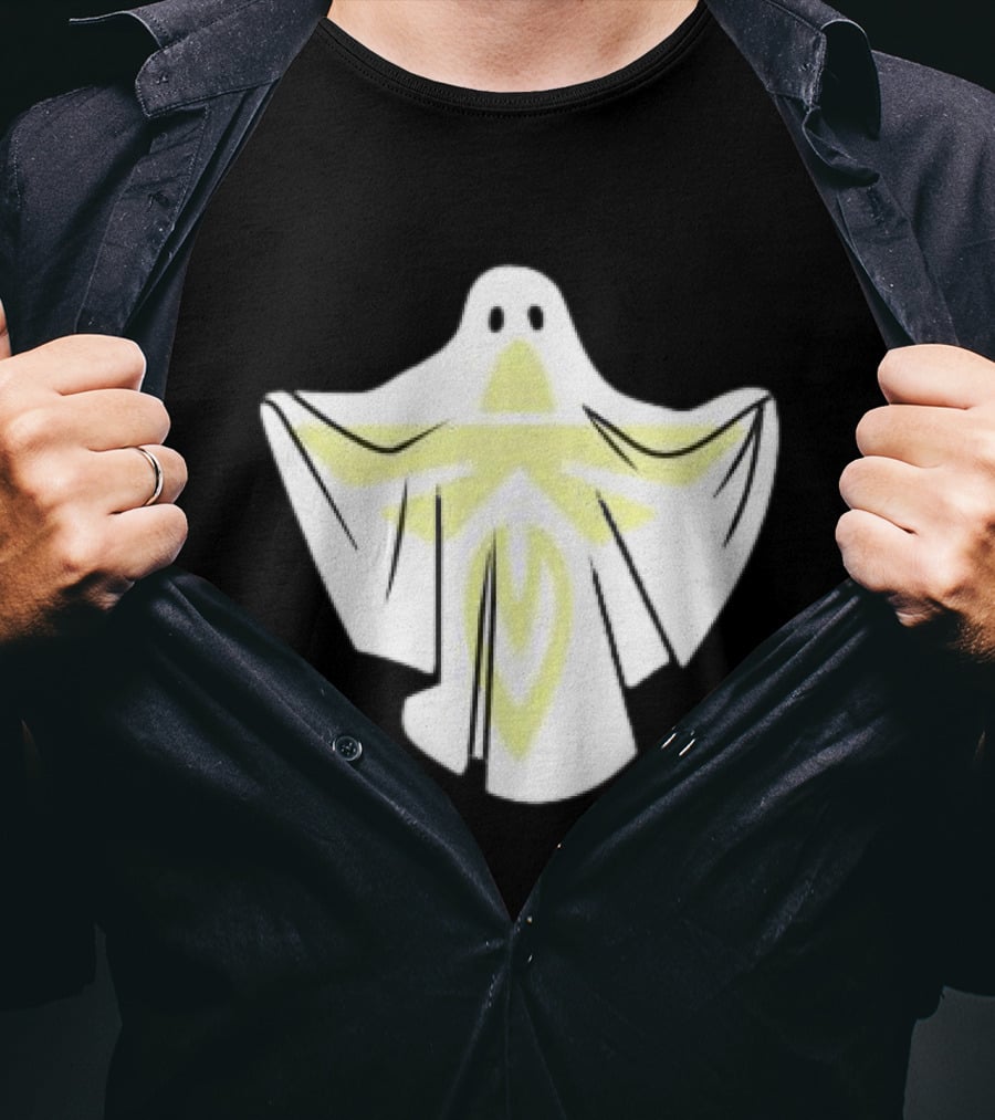 Firefly Store White Blue Ghost Halloween Space T-Shirt