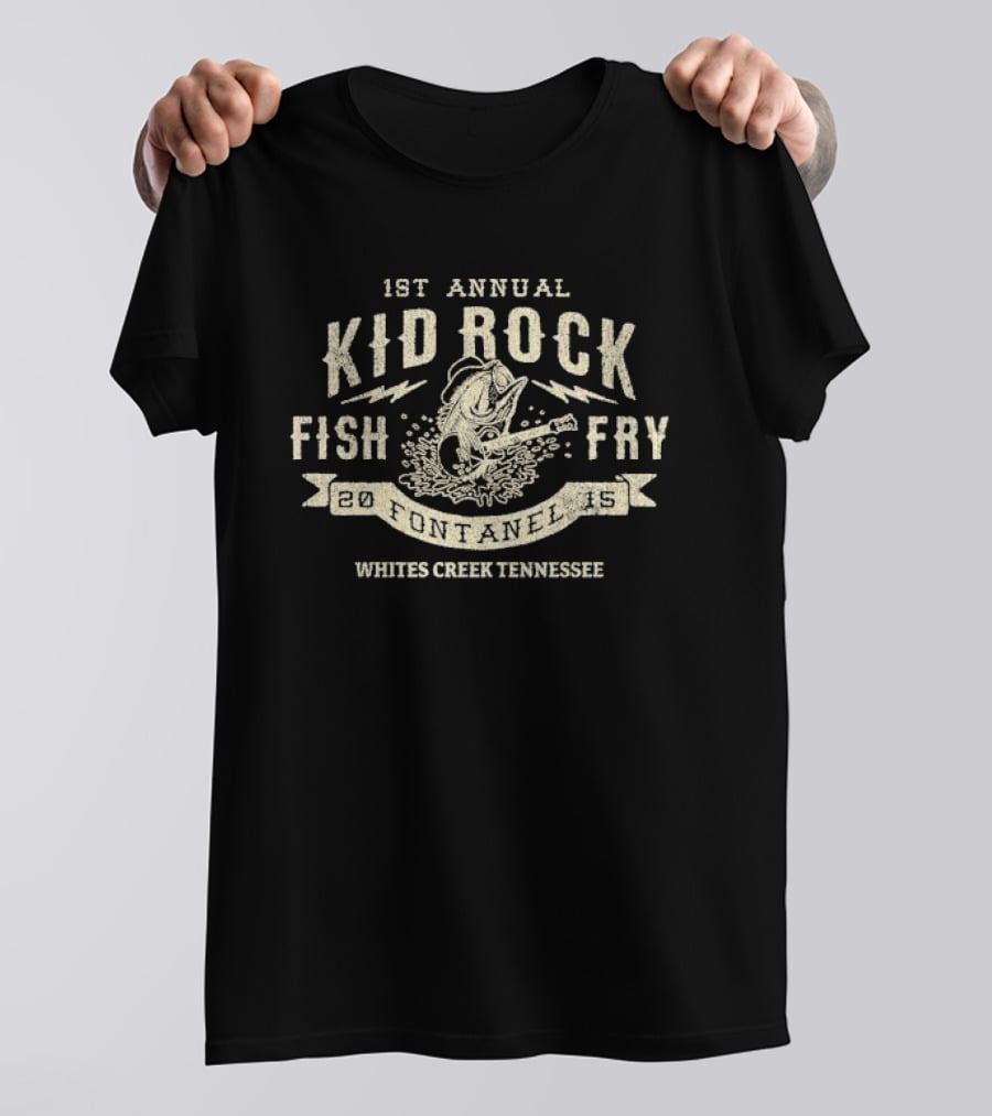 1st Annual Kid Rock Fish Fry 2015 Whites Creek Tennessee T-Shirt