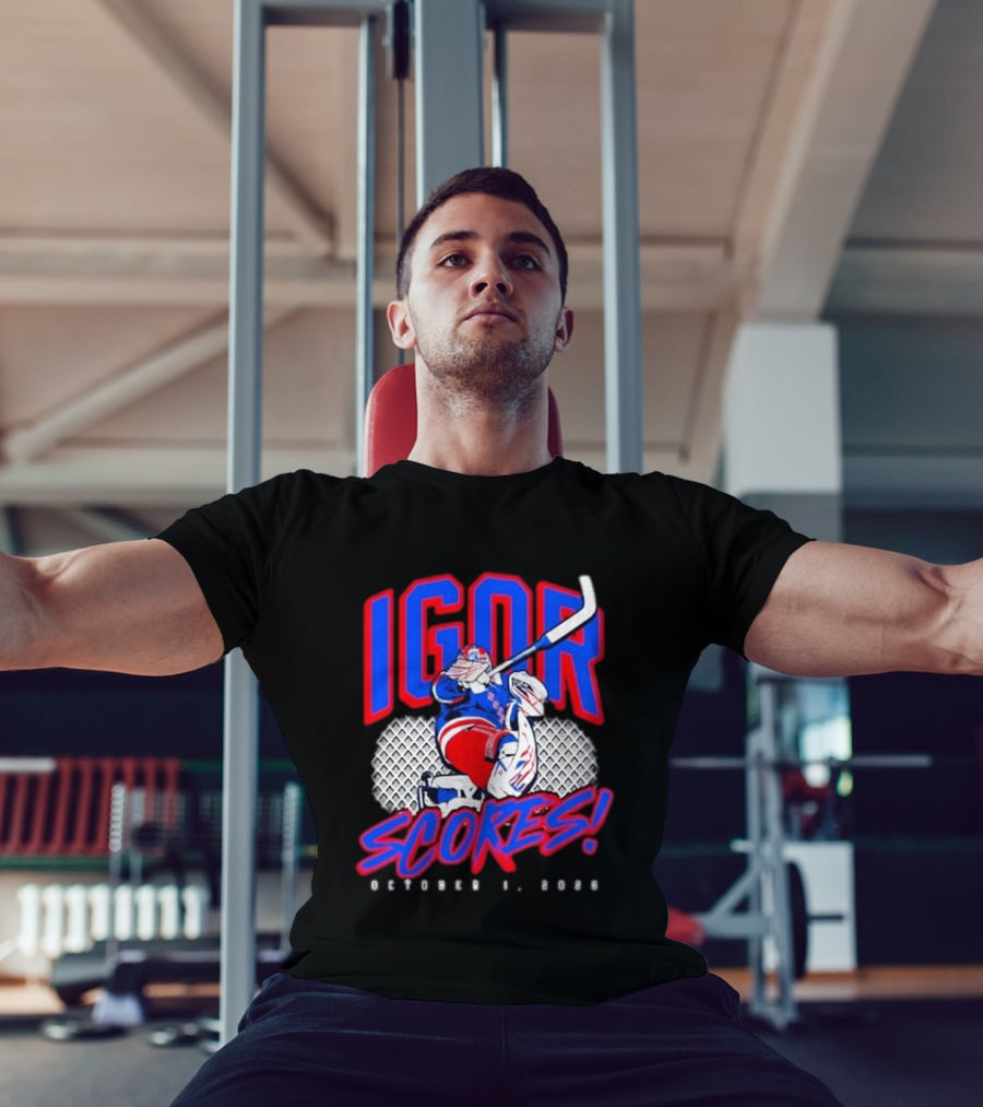 Igor Scores October 1 2026 Hockey Goalie Celebration T-Shirt