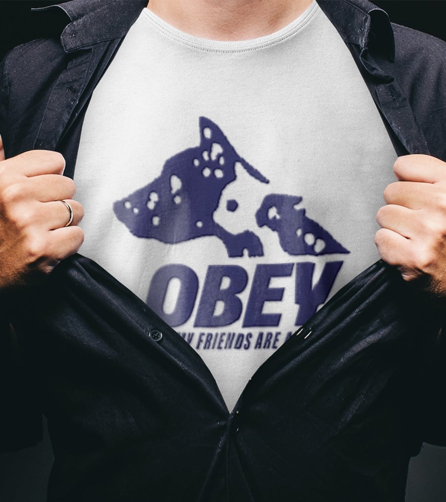 Obey All My Friends Are Animals Dog T-Shirt