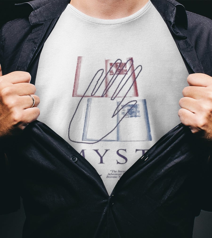 Myst Ages Cyan Store Hand Drawn T-Shirt
