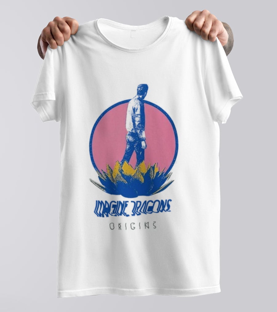 Imagine Dragons Origins Lotus Inverted Pink Circle T-Shirt