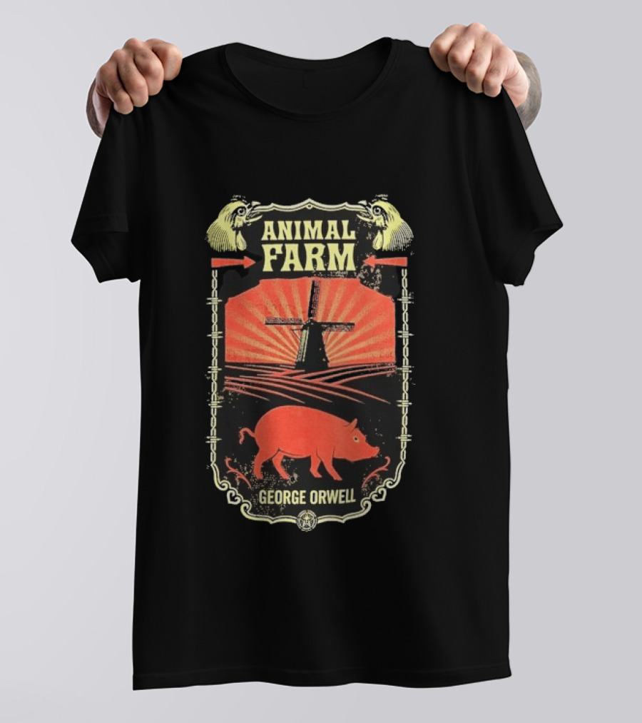 Animal Farm Obey George Orwell Classic Windmill And Pig T-Shirt
