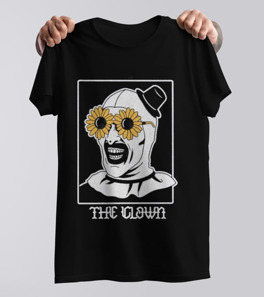 Bad Monday Heavy The Clown Sunflower Glasses Boater Hat T-Shirt