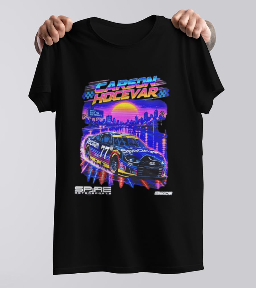 Carson Hocevar Spectrum Spire Motorsports No. 77 NASCAR Built For Big Moments T-Shirt