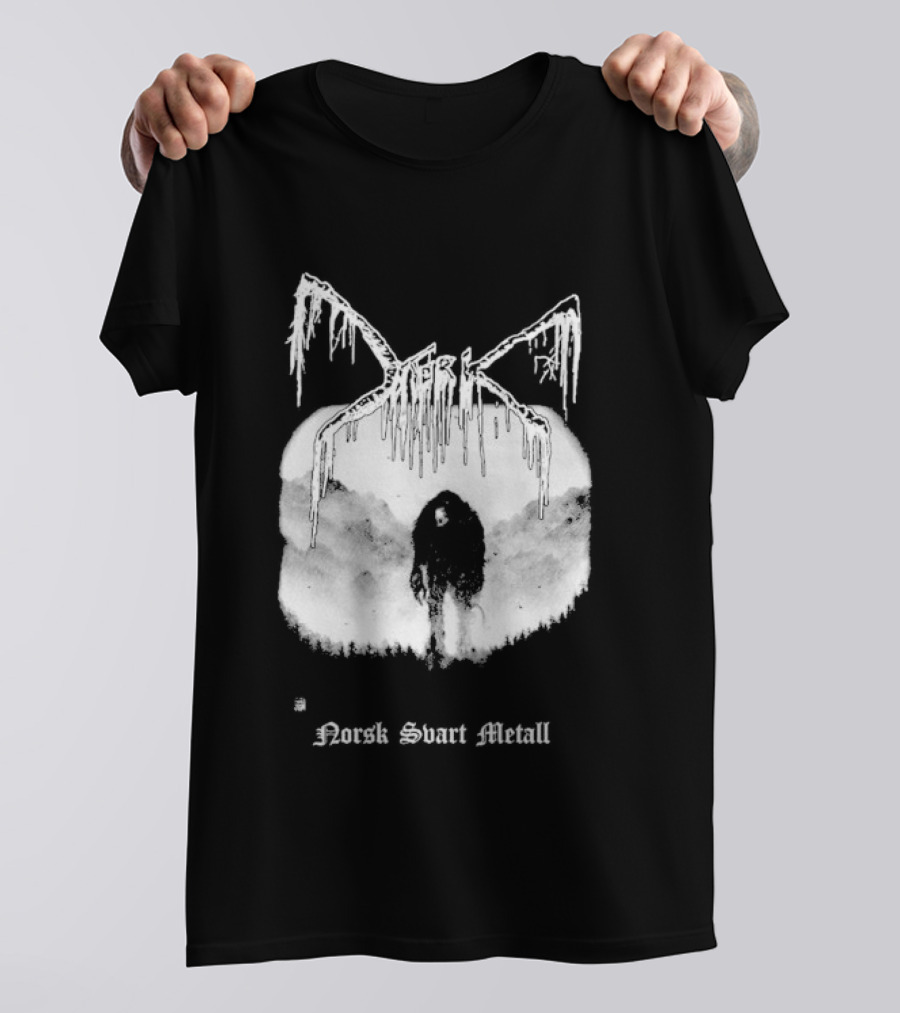 Mork Norsk Sbart Metal Skull Bat T-Shirt