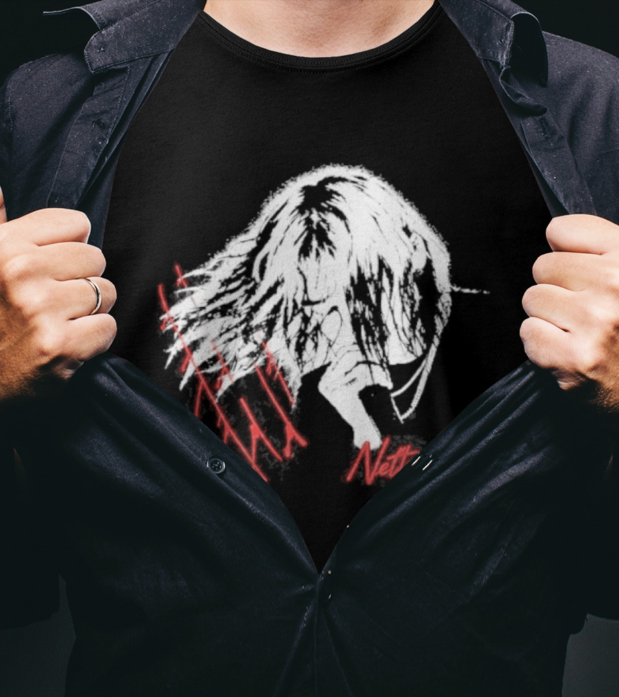 Nettspend Early Life Crisis Slash White And Red Sketch T-Shirt