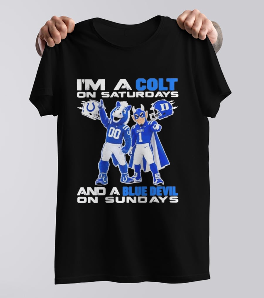 Indianapolis Colts Saturdays Duke Blue Devils Sundays Mascots T-Shirt