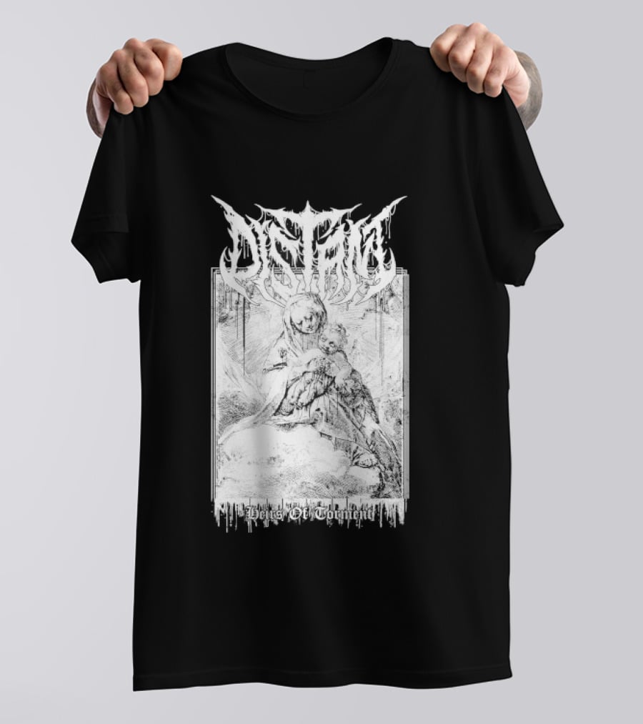 Distant Heirs Of Torment Angelic Figure Holding Sword Fantasy T-Shirt