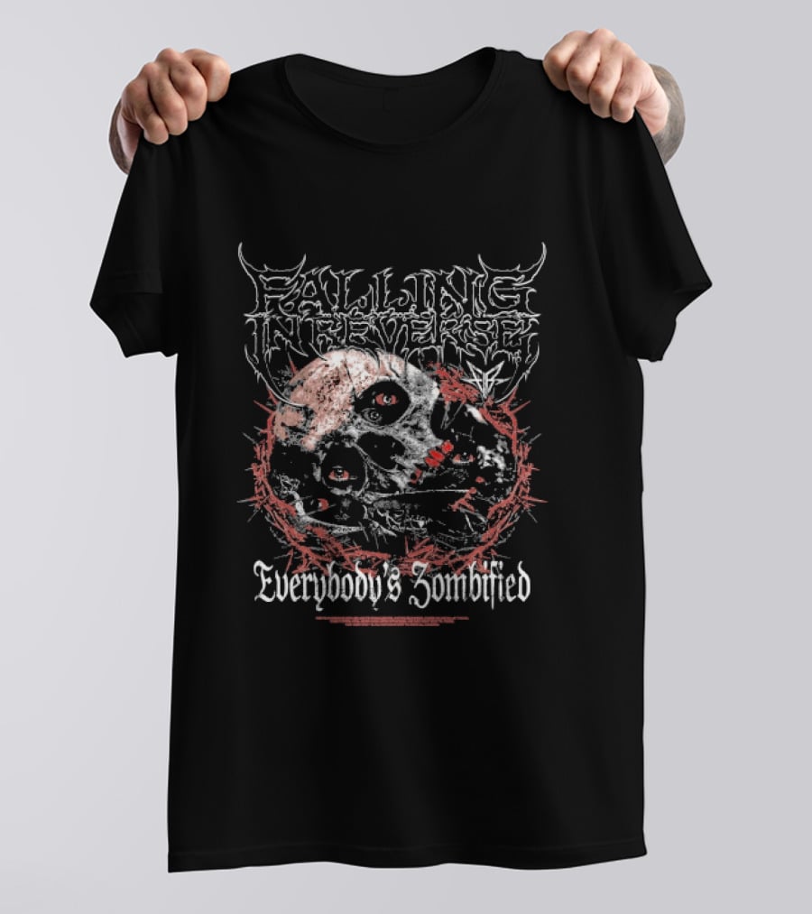 Falling In Reverse Everybody's Zombified Skull T-Shirt
