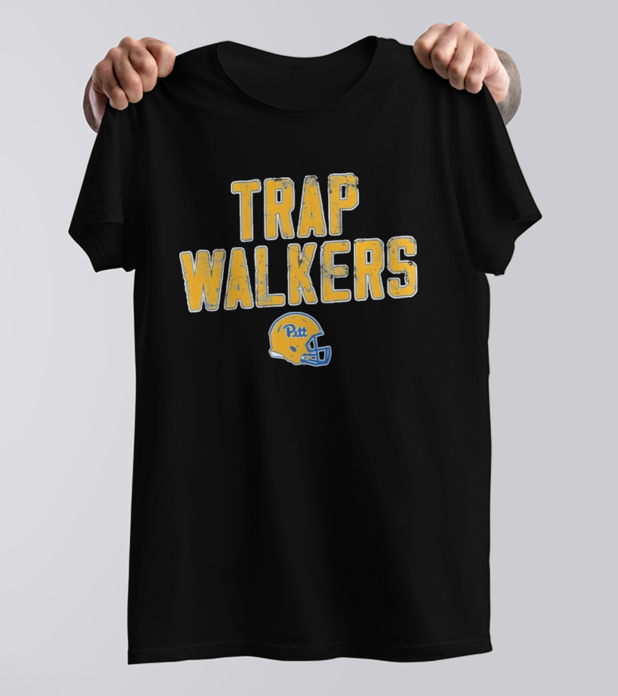 Pitt Panthers Trap Walkers Football Helmet T-Shirt