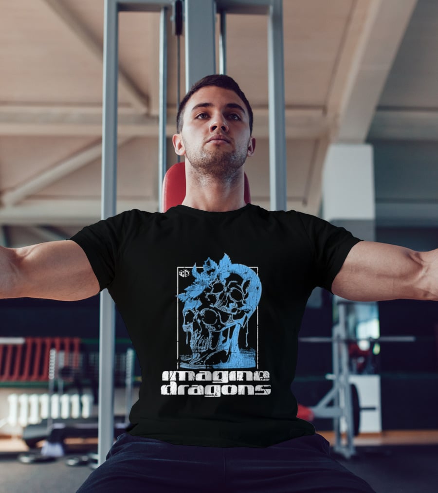 Imagine Dragons Melting Skull Blue T-Shirt