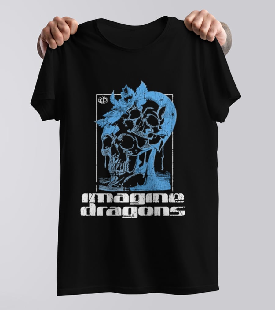 Imagine Dragons Melting Skull Blue T-Shirt
