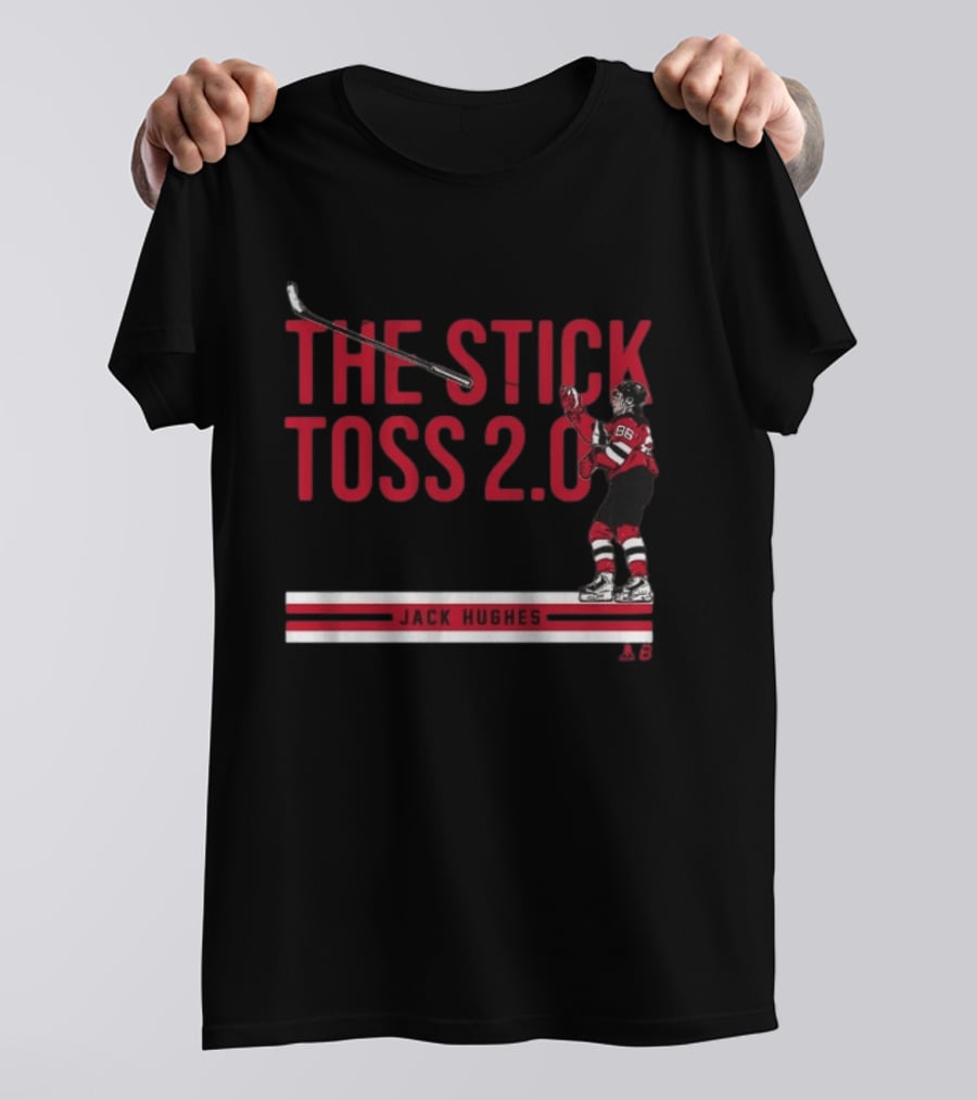 Jack Hughes The Stick Toss 2.0 Hockey Moment With Number 86 T-Shirt