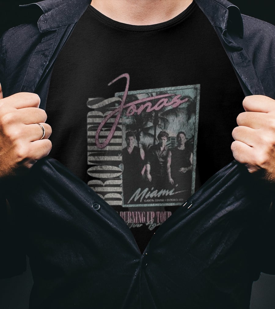 Jonas Brothers The Burning Up Tour Miami October Concert T-Shirt