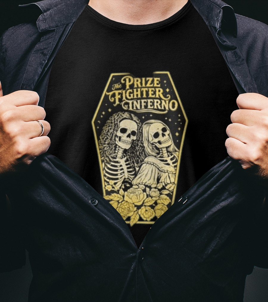 Skeleton Lovers Coffin The Prize Fighter Inferno Floral Festival 2026 T-Shirt