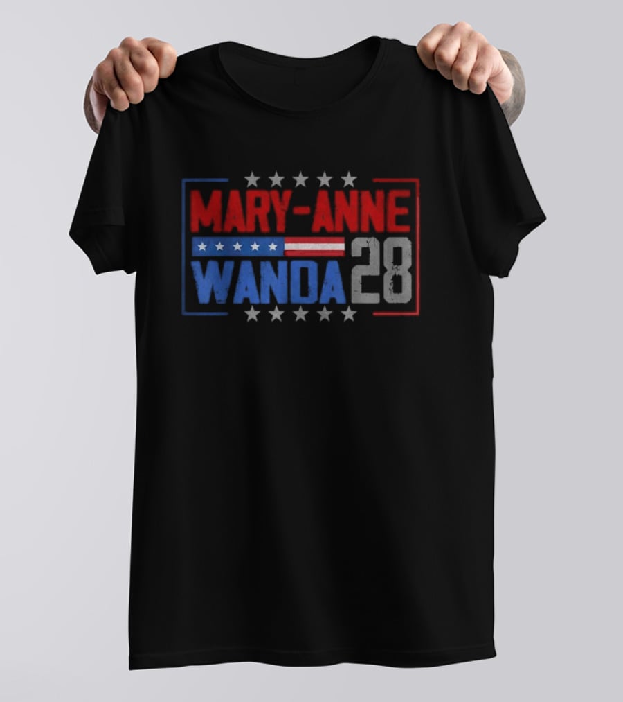 Mary Anne Wanda 28 American Flag Stars And Stripes T-Shirt