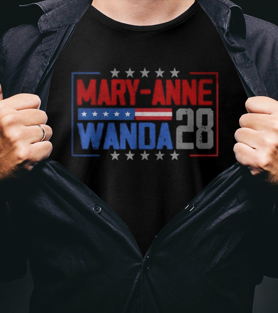 Mary Anne Wanda 28 American Flag Stars And Stripes T-Shirt