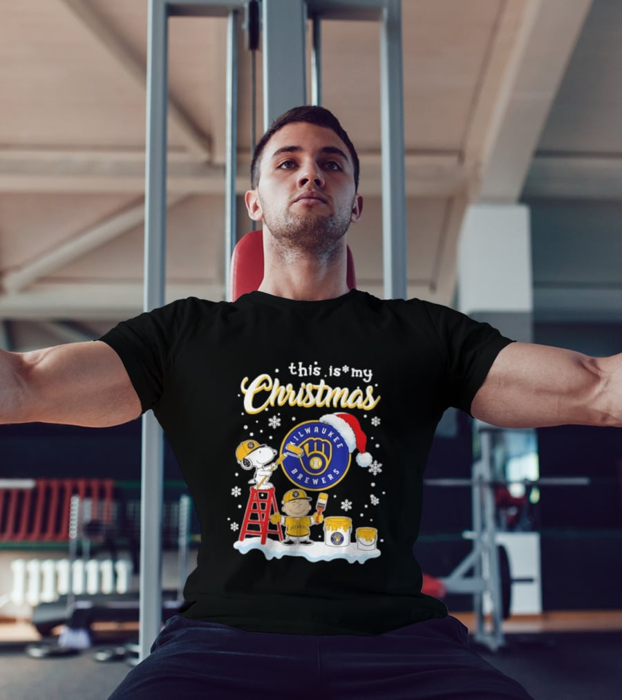 Milwaukee Brewers Snoopy Woodstock Charlie Brown Christmas 2026 T-Shirt