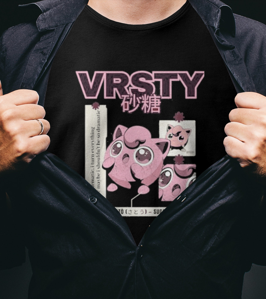 Vrsty Sato Sugar Jigglypuff Anime Style Kawaii Japanese T-Shirt