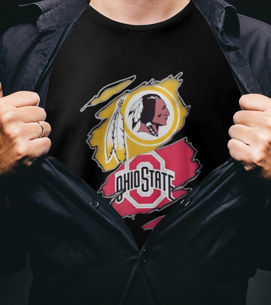 Washington Redskins Ohio State Buckeyes Collage T-Shirt