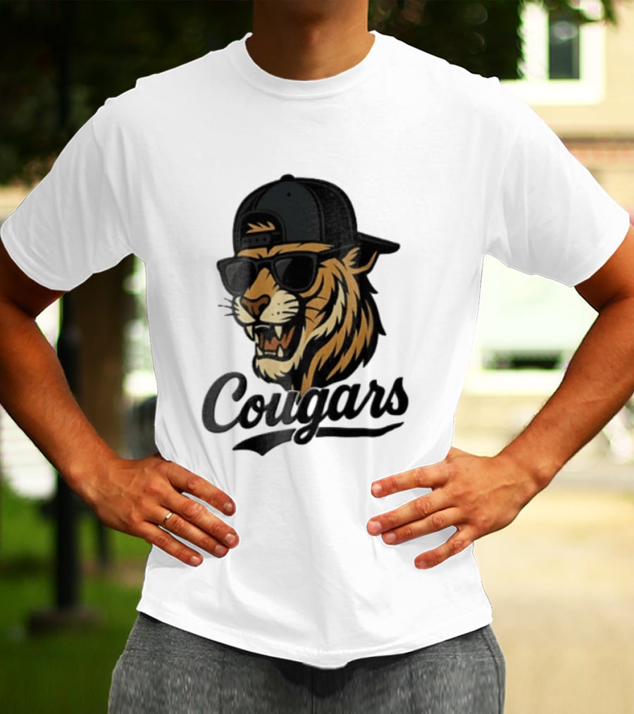 Cougars Tiger Sunglasses Baseball Cap Swagger T-Shirt
