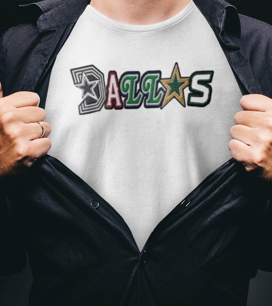 Dallas Cowboys Dallas Stars City Name Sports Team Logos T-Shirt