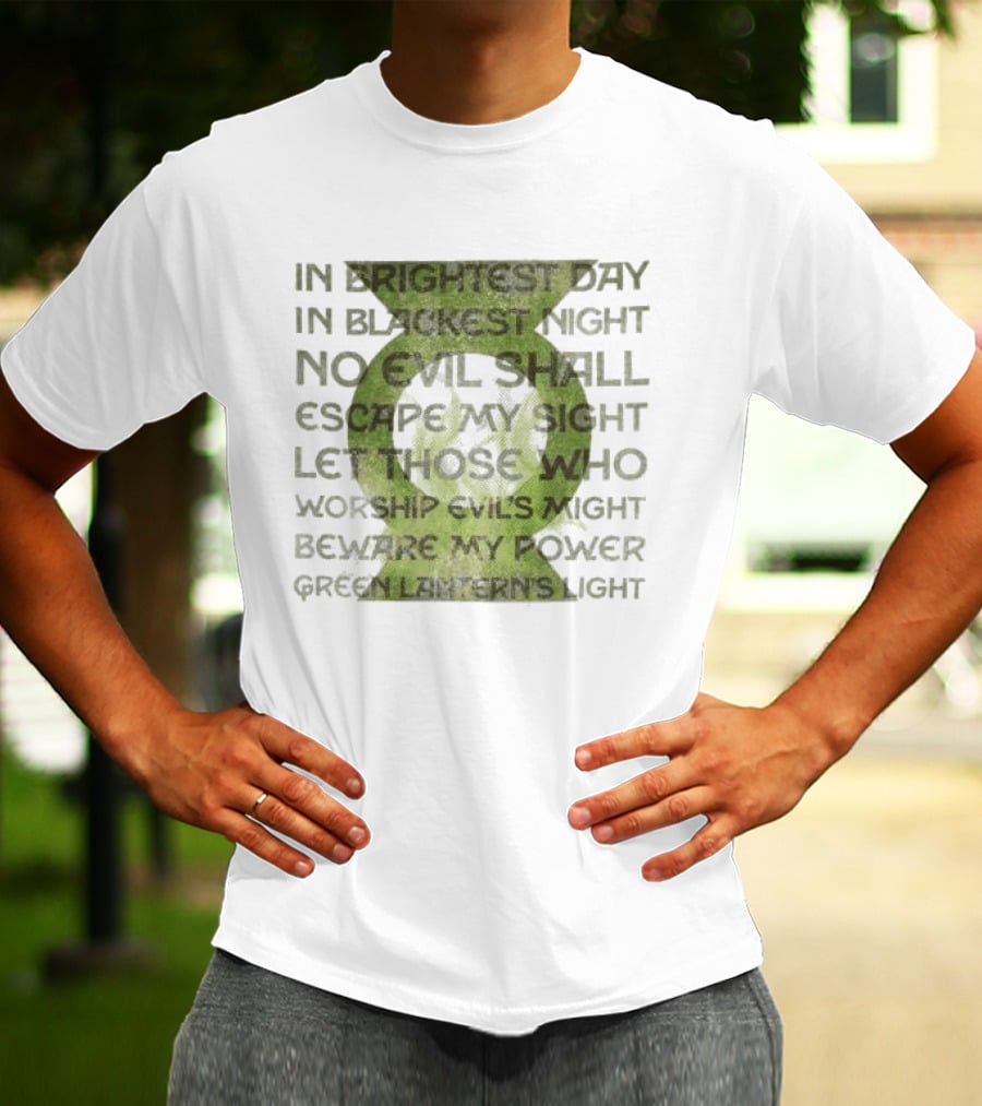 Heroes Villains Store Green Lantern's Oath In Brightest Day In Blackest Night No Evil Shall Escape Green Lantern's Light T-Shirt