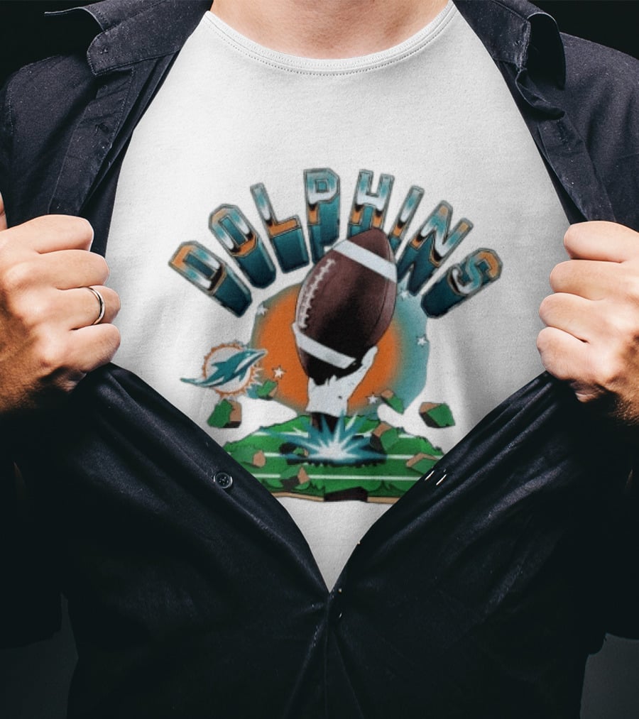 Miami Dolphins Football Explode 2026 Clubhouse T-Shirt