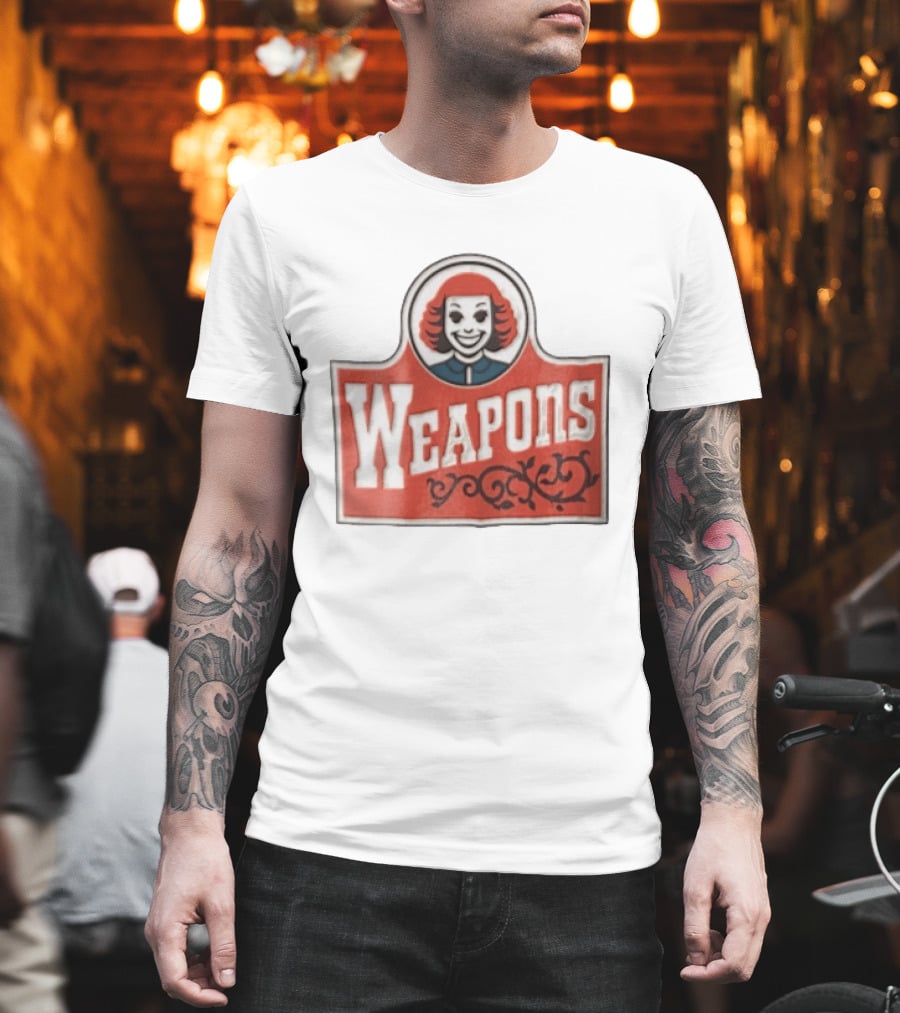 Weapons Little Audrey Face Red Whimsical Playful T-Shirt