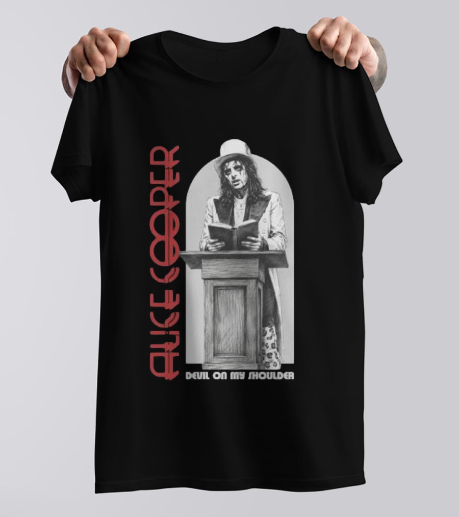 Alice Cooper Devil On My Shoulder Classic Rock Merchandise T-Shirt