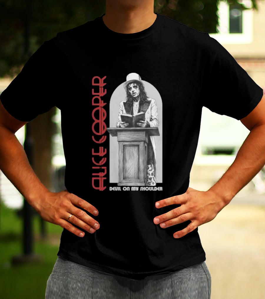 Alice Cooper Devil On My Shoulder Classic Rock Merchandise T-Shirt