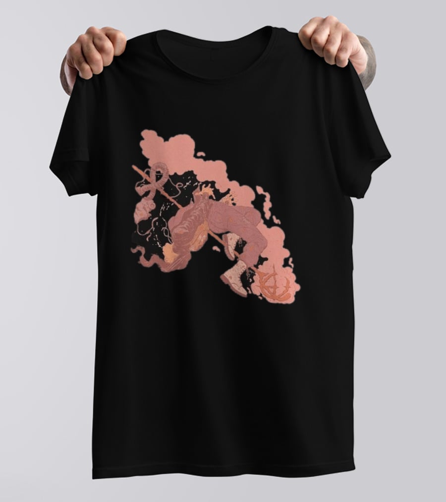 Demon Hunter Exile Warrior Art With Sword And Abstract T-Shirt